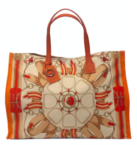 Fabulous Tote Wellington in Orange Rani Arabella - Loro Lino Fine Linens