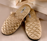 Silk Quilted Slippers - Loro Lino Fine Linens