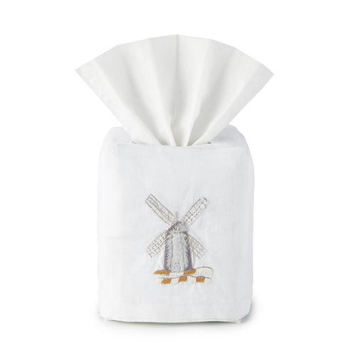 Watermill Tissue Box Cover - Loro Lino Fine Linens